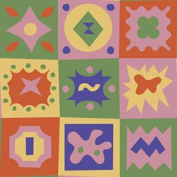 Patchwork seamless pattern Illustrazione stock