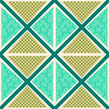 Patchwork seamless vector pattern design Stock Illustration