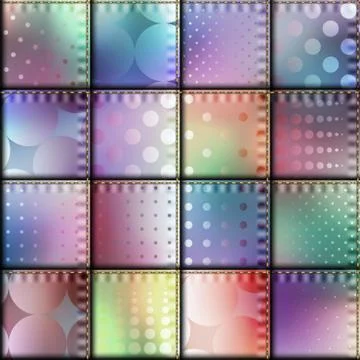 Patchwork of silk Illustrazione stock