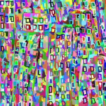 Patchwork Skyscrapers Illustrazione stock