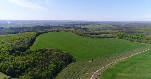Patchwork of slopes and farmlands Stock Footage 86177127
