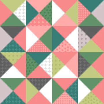 Patchwork style seamless pattern Stock Illustration