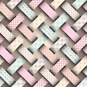 Patchwork in style Shabby chic Stock Illustration