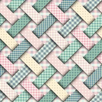 Patchwork in style Shabby chic Stock Illustration