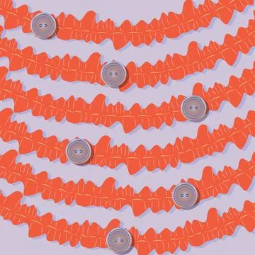In the patchwork style, there are elements with seams and buttons. Fotos de archivo
