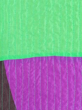 Patchwork textile background from stitched silk patchwork textile backgrou... Stock Photos