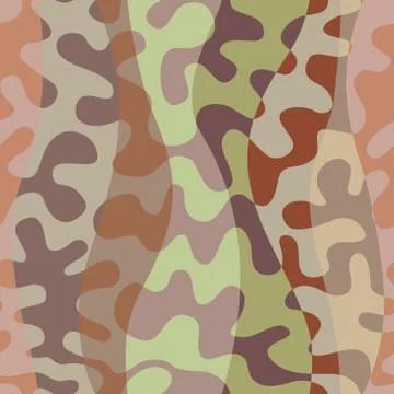 Patchwork textile pattern in military style. . Vector image. Stock Illustration