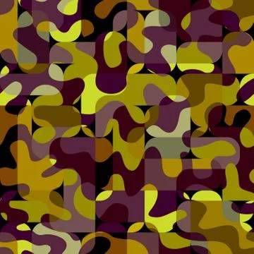 Patchwork textile pattern in military style. . Art seamless background. イラスト素材