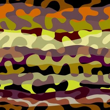 Patchwork textile pattern in military style. Vector image. Stock Illustration