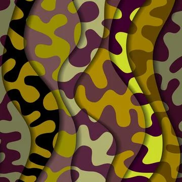 Patchwork textile pattern in military style. . Vector image. イラスト素材