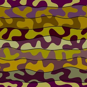 Patchwork textile pattern in military style. . Vector image. 스톡 일러스트
