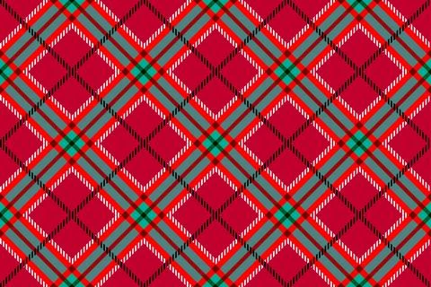 Patchwork textile pattern. Seamless plaid design background. Merry Christmas Stock Illustration