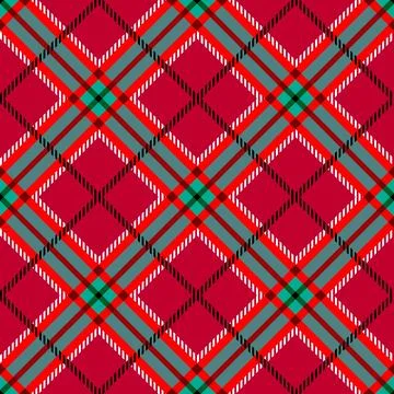 Patchwork textile pattern. Seamless plaid design background. Merry Christmas Stock Illustration
