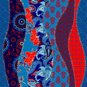 Patchwork textile pattern. Seamless quilting design background. イラスト素材