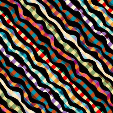 Patchwork textile pattern. Seamless quilting design background. Stock Illustration