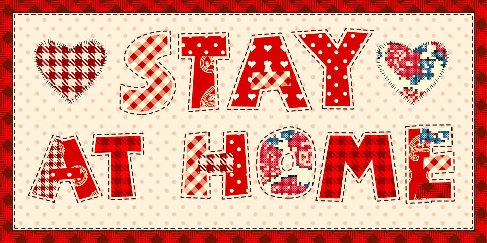 Patchwork textile pattern. Seamless quilting design background. Stock Illustration