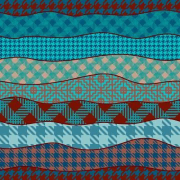 Patchwork textile pattern. Seamless quilting design background. イラスト素材