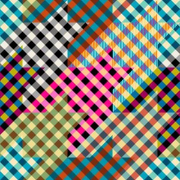 Patchwork textile pattern. Seamless quilting design background. Illustrazione stock