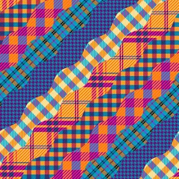 Patchwork textile pattern. Seamless quilting design background. Illustrazione stock