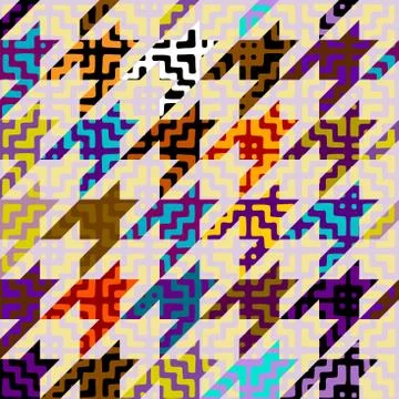 Patchwork textile pattern. Seamless quilting design background. Stock Illustration