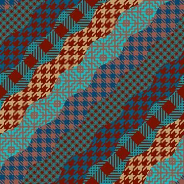 Patchwork textile pattern. Seamless quilting design background. 스톡 일러스트