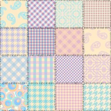 Patchwork textile pattern. Seamless quilting design background. Illustrazione stock