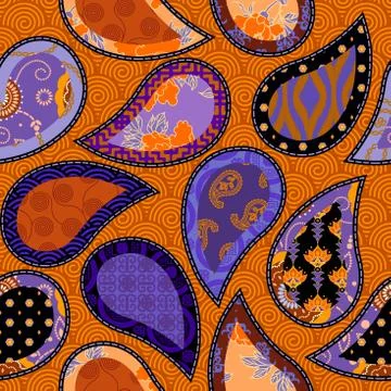 Patchwork textile pattern. Seamless quilting design background. Stock Illustration