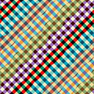 Patchwork textile pattern. Seamless quilting design background. 库存插图