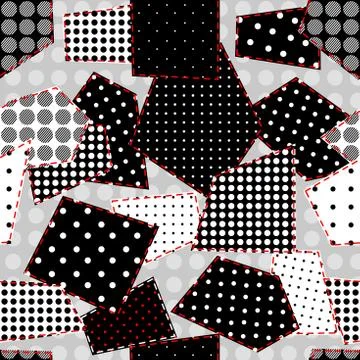 Patchwork textile pattern. Seamless quilting design background. Illustrazione stock