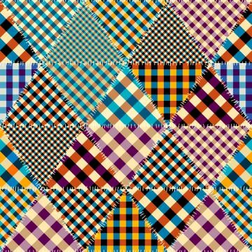 Patchwork textile pattern. Seamless quilting design background. イラスト素材