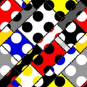 Patchwork textile pattern. Seamless quilting design background. Stockillustratie