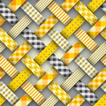 Patchwork textile pattern. Seamless quilting design background. Stock Illustration
