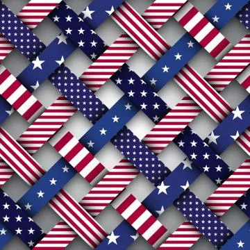 Patchwork textile pattern. Seamless quilting design background. Stockillustratie