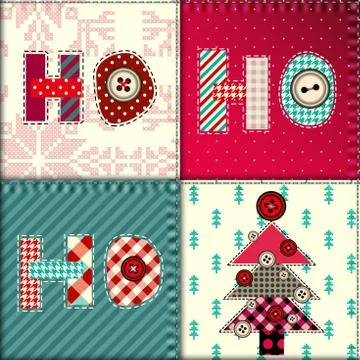 Patchwork textile pattern. Seamless quilting design background. Stock Illustration