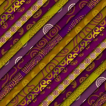 Patchwork textile pattern. Seamless quilting design background. 库存插图