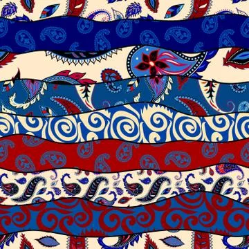 Patchwork textile pattern. Seamless quilting design background. Stock Illustration