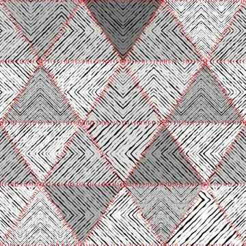 Patchwork textile pattern. Seamless quilting design background. Stockillustratie