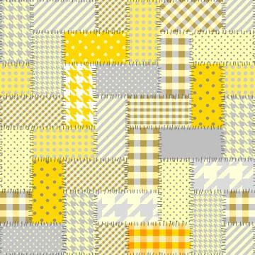 Patchwork textile pattern. Seamless quilting design background. Stock Illustration