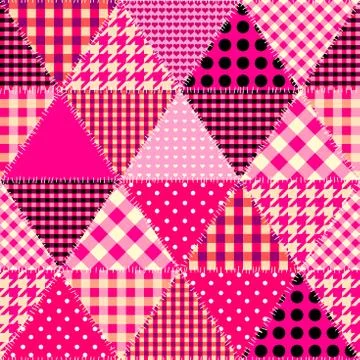 Patchwork textile pattern. Seamless quilting design background. Stock Illustration