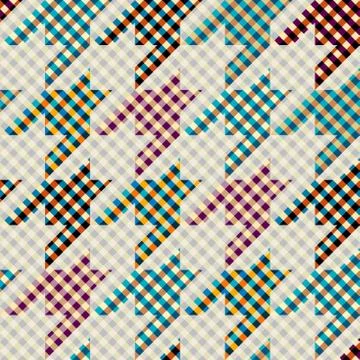 Patchwork textile pattern. Seamless quilting design background. Illustrazione stock