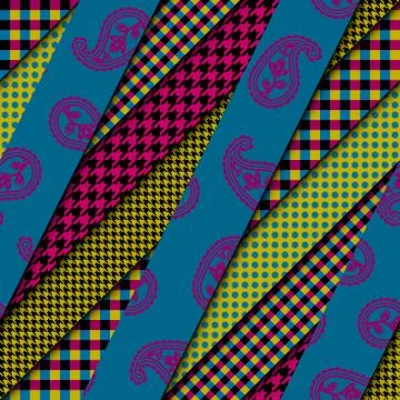 Patchwork textile pattern. Seamless quilting design background. 库存插图