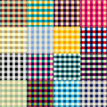 Patchwork textile pattern. Seamless quilting design background. 스톡 일러스트