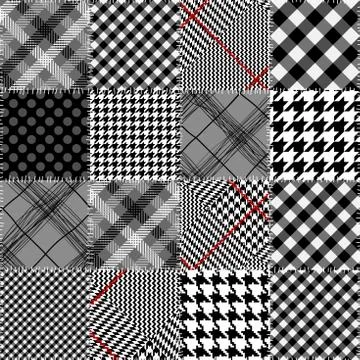 Patchwork textile pattern. Seamless quilting design background. イラスト素材