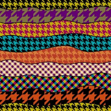 Patchwork textile pattern. Seamless quilting design background. 库存插图