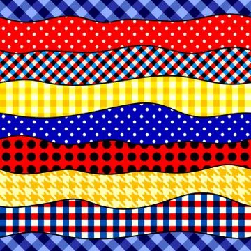 Patchwork textile pattern. Seamless quilting design background. Stockillustratie