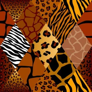 Patchwork textile pattern. Seamless quilting design background. Stockillustratie