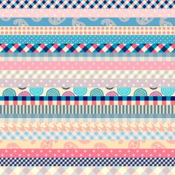 Patchwork textile pattern. Seamless quilting design background. Illustrazione stock