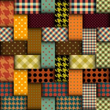 Patchwork textile pattern. Seamless quilting design background. イラスト素材