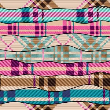 Patchwork textile pattern. Seamless quilting design background. Stockillustratie