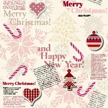 Patchwork textile pattern. Seamless quilting design background. Illustrazione stock